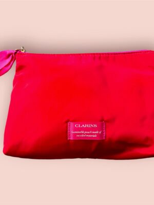 Bold Red Satin Pouch