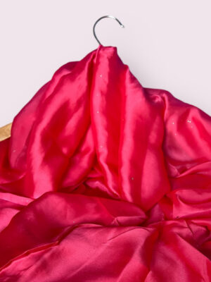 Elegant Satin Hijab - Dark Pink