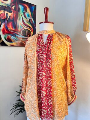 Elegant Floral Fusion Tunic