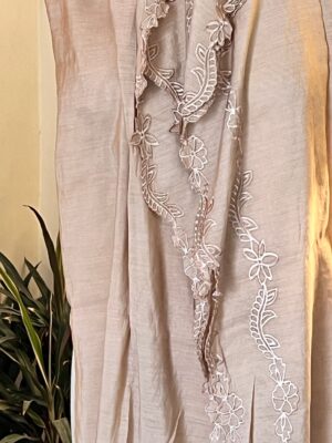 Elegant Beige Chikankari Dupatta